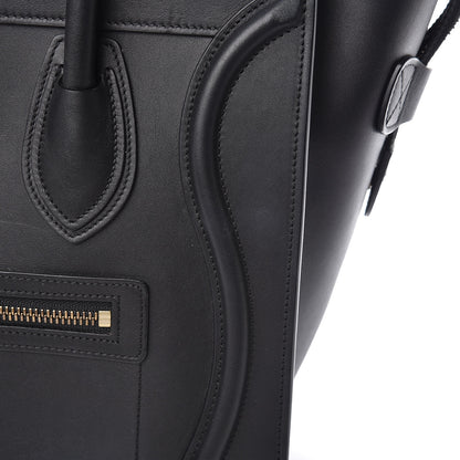 Celine Smooth Calfskin Micro Luggage Black 12 of 13