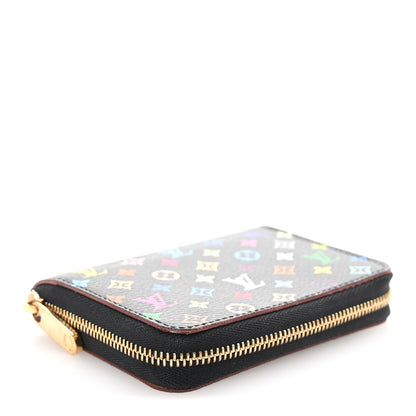 Louis Vuitton Monogram Multicolor Zippy Coin Purse Black Violet 4 of 6