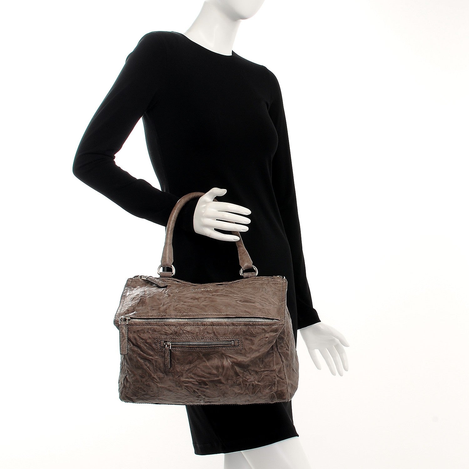 Givenchy Tumbled Sheepskin Medium Pandora Charcoal 3 of 12