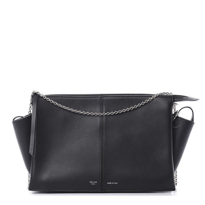 Celine Supple Natural Calfskin Tri-Fold Clutch Black 1 of 14