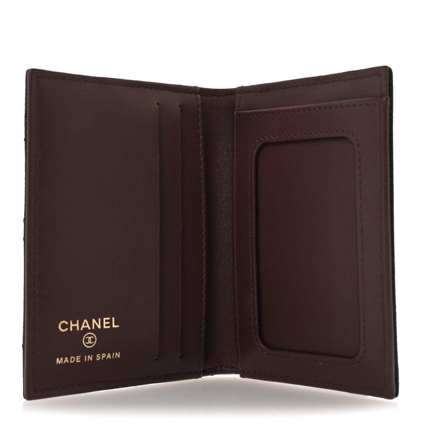 Caviar Quilted Card Holder Wallet Black