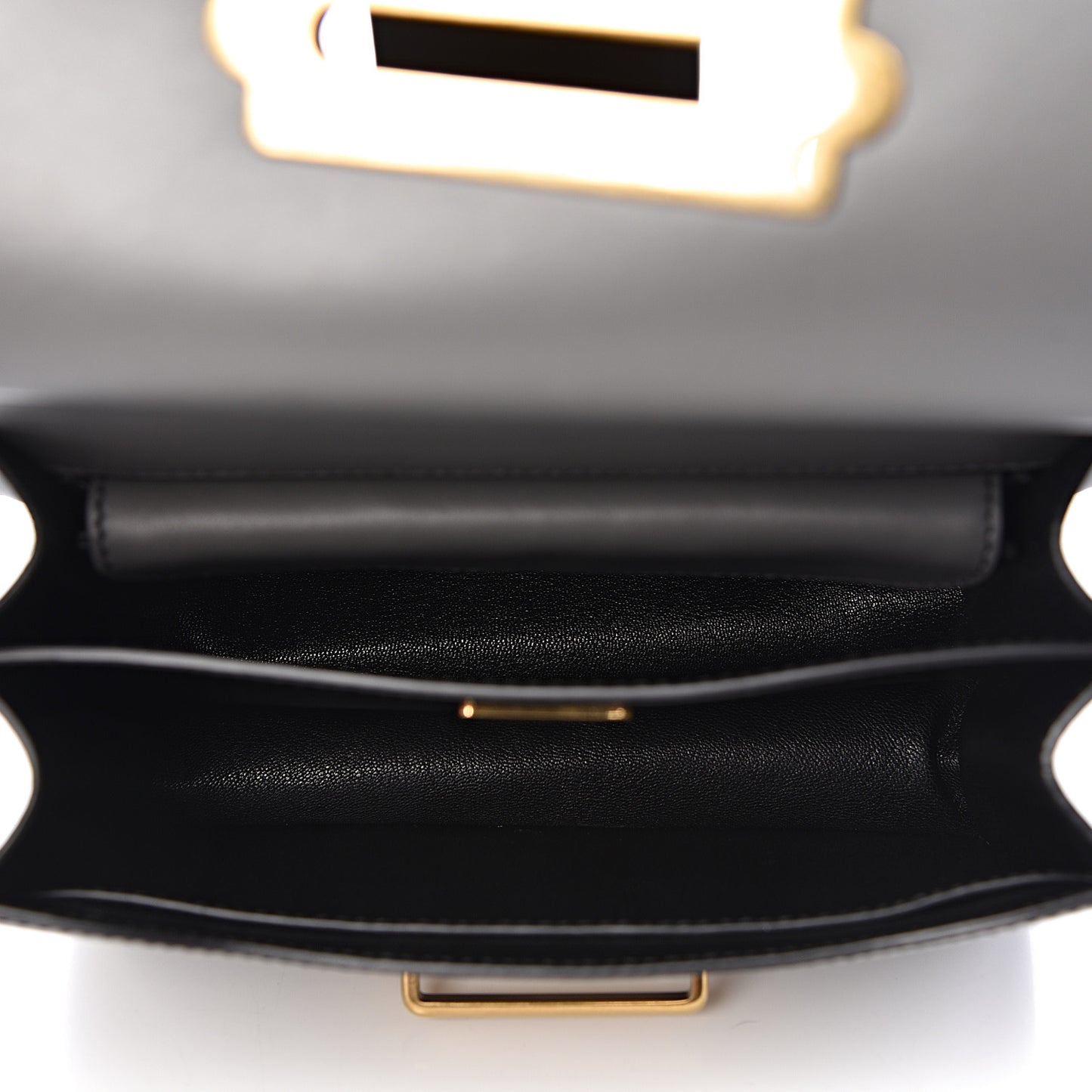 City Calfskin Saffiano Cahier Bag Mercurio Black