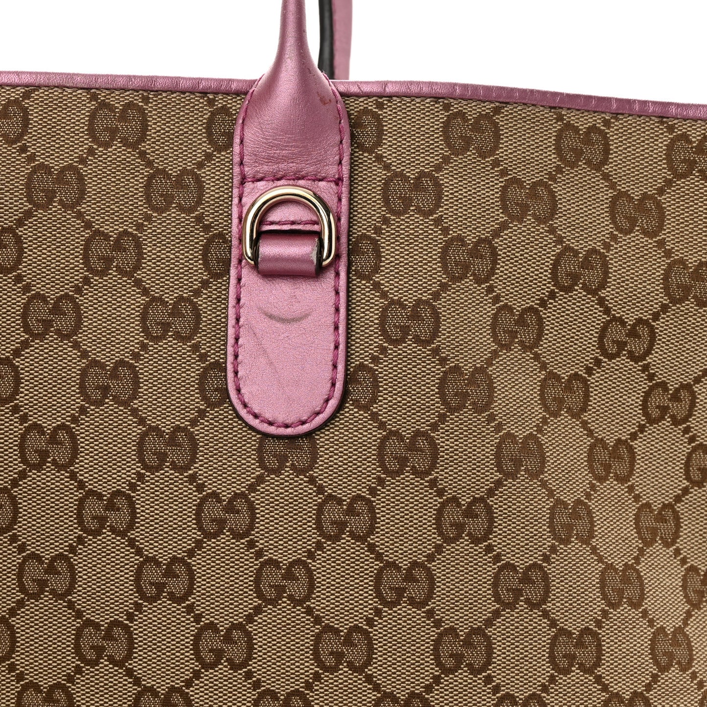 Monogram Large Heart Bit Charm Top Handle Tote Pink