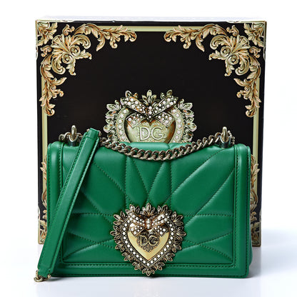 Dolce & Gabbana Nappa Devotion Crossbody Bag Green 10 of 10