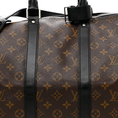 Louis Vuitton Monogram Macassar Keepall Bandouliere 45 8 of 10