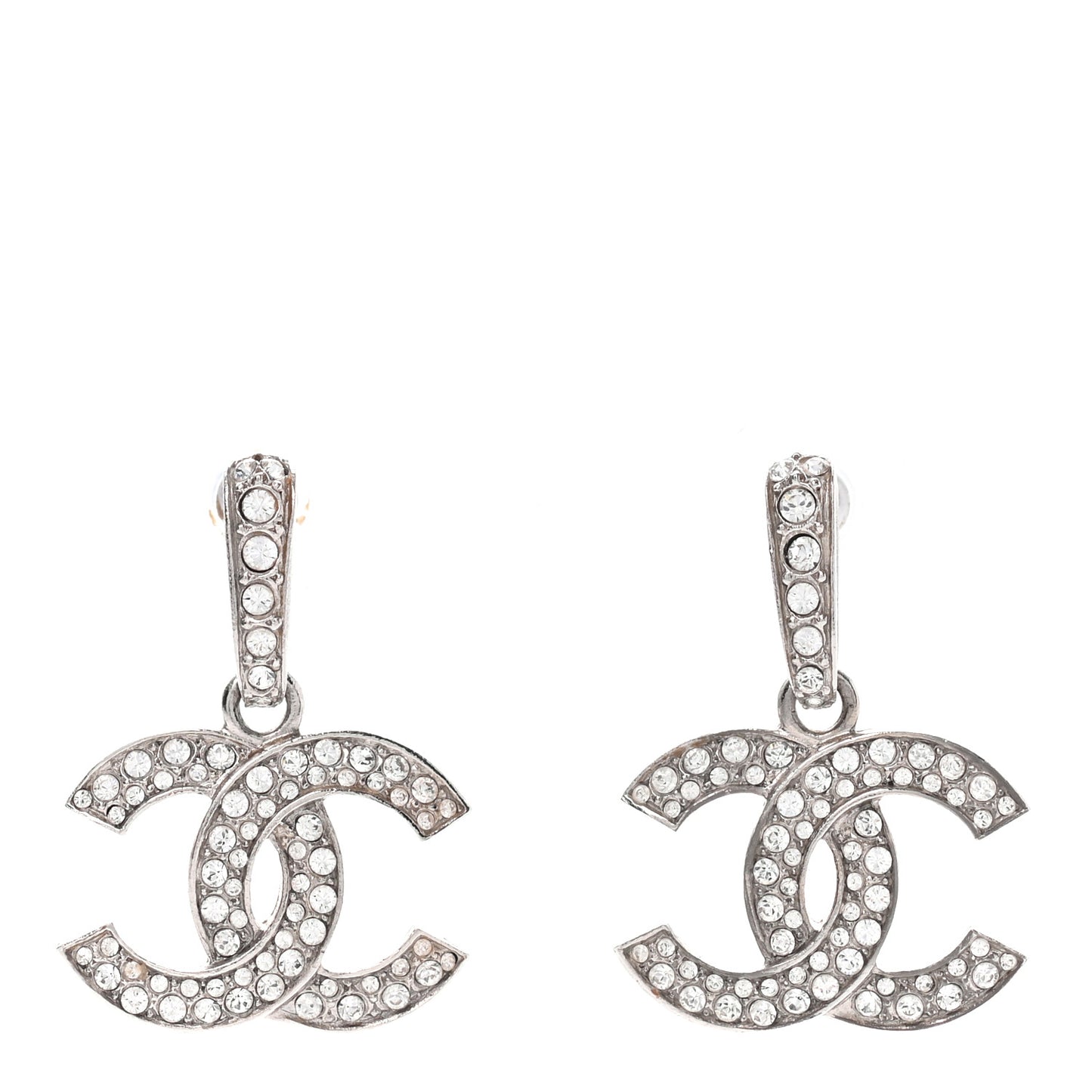 Crystal Palais Garnier CC Drop Earrings Silver