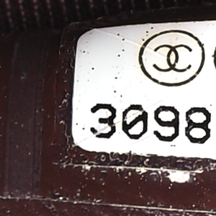 Lambskin Quilted Zip Card Holder Wallet Black