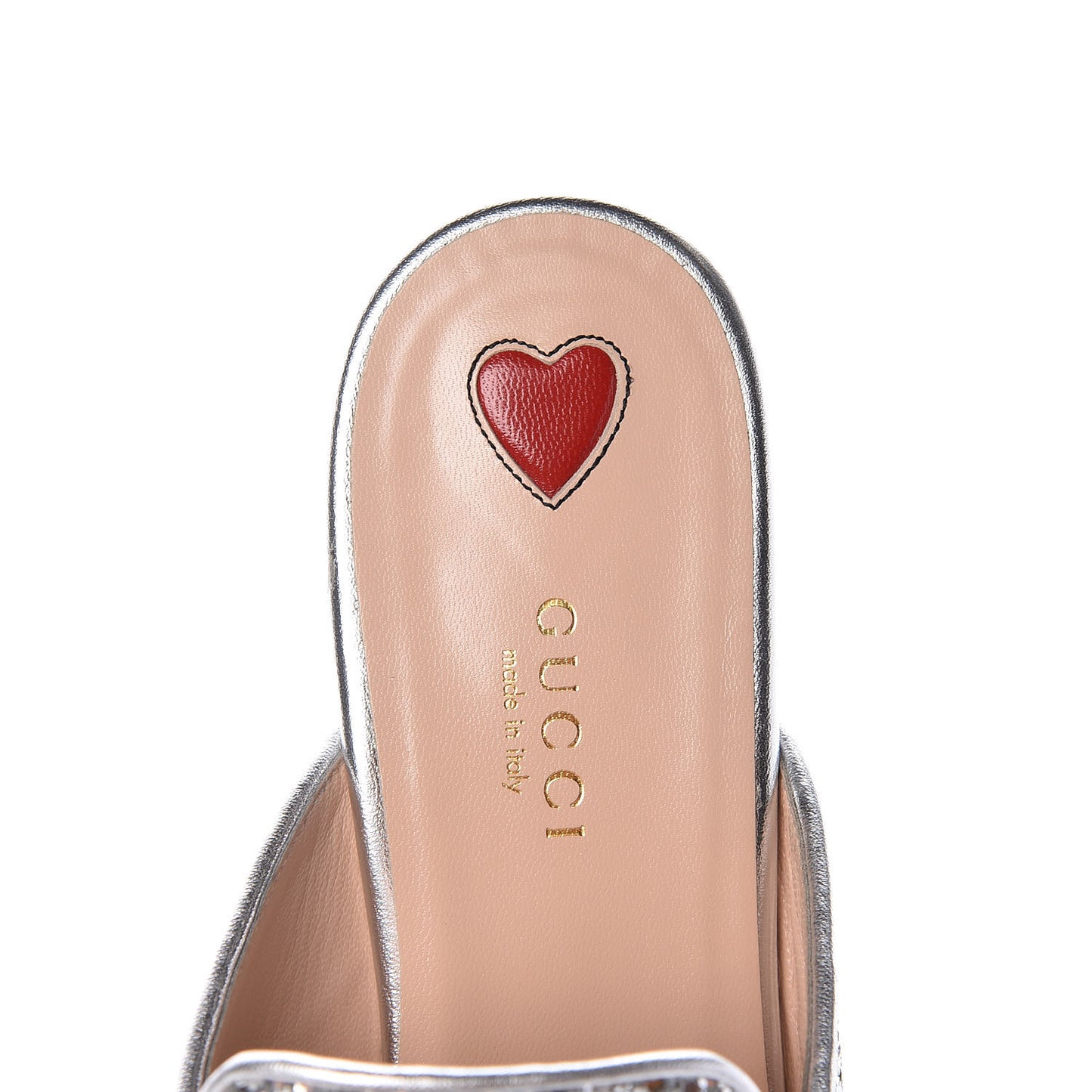 Glitter Womens Princetown Slippers 38 Silver