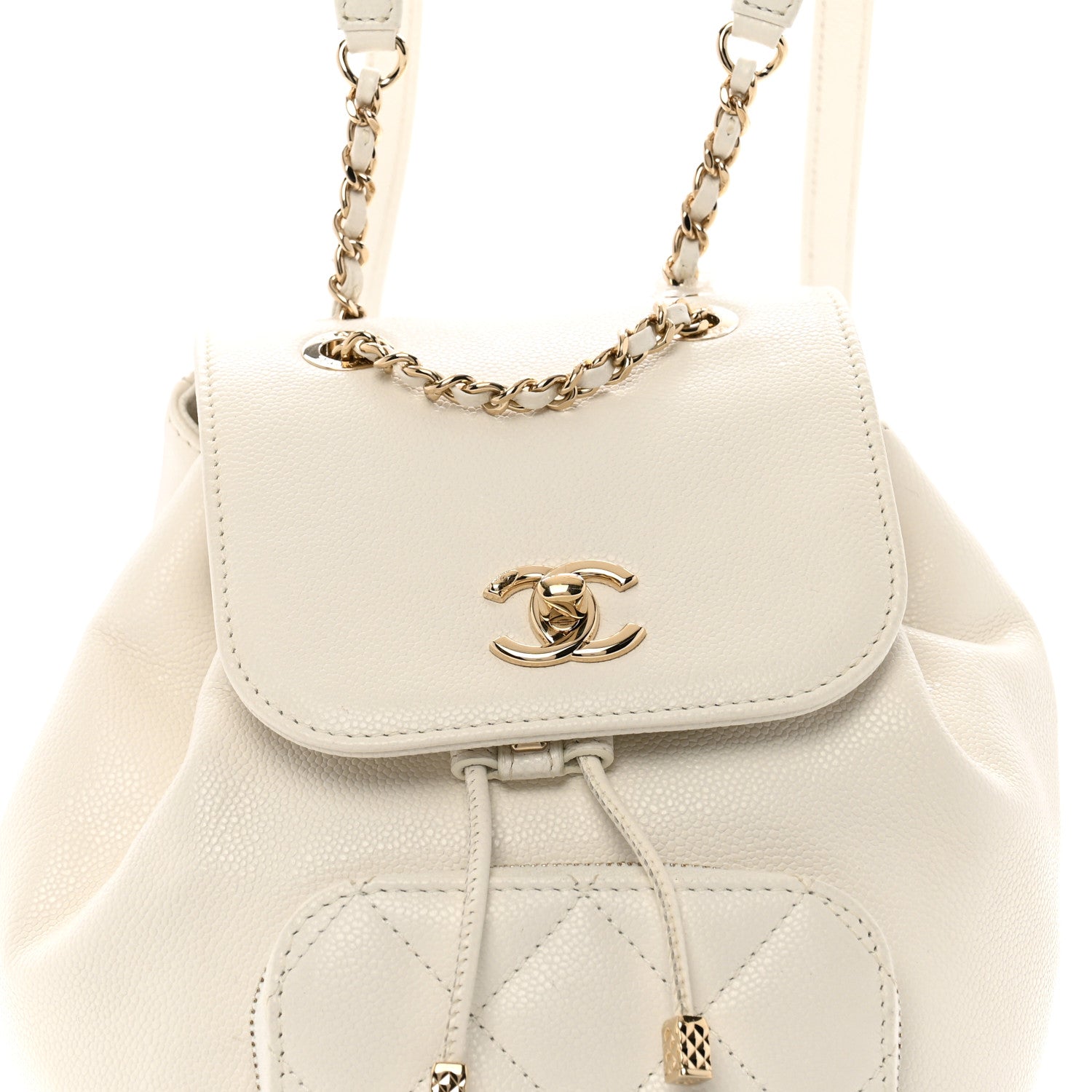 Chanel Caviar Quilted Business Affinity Backpack White 8 of 14