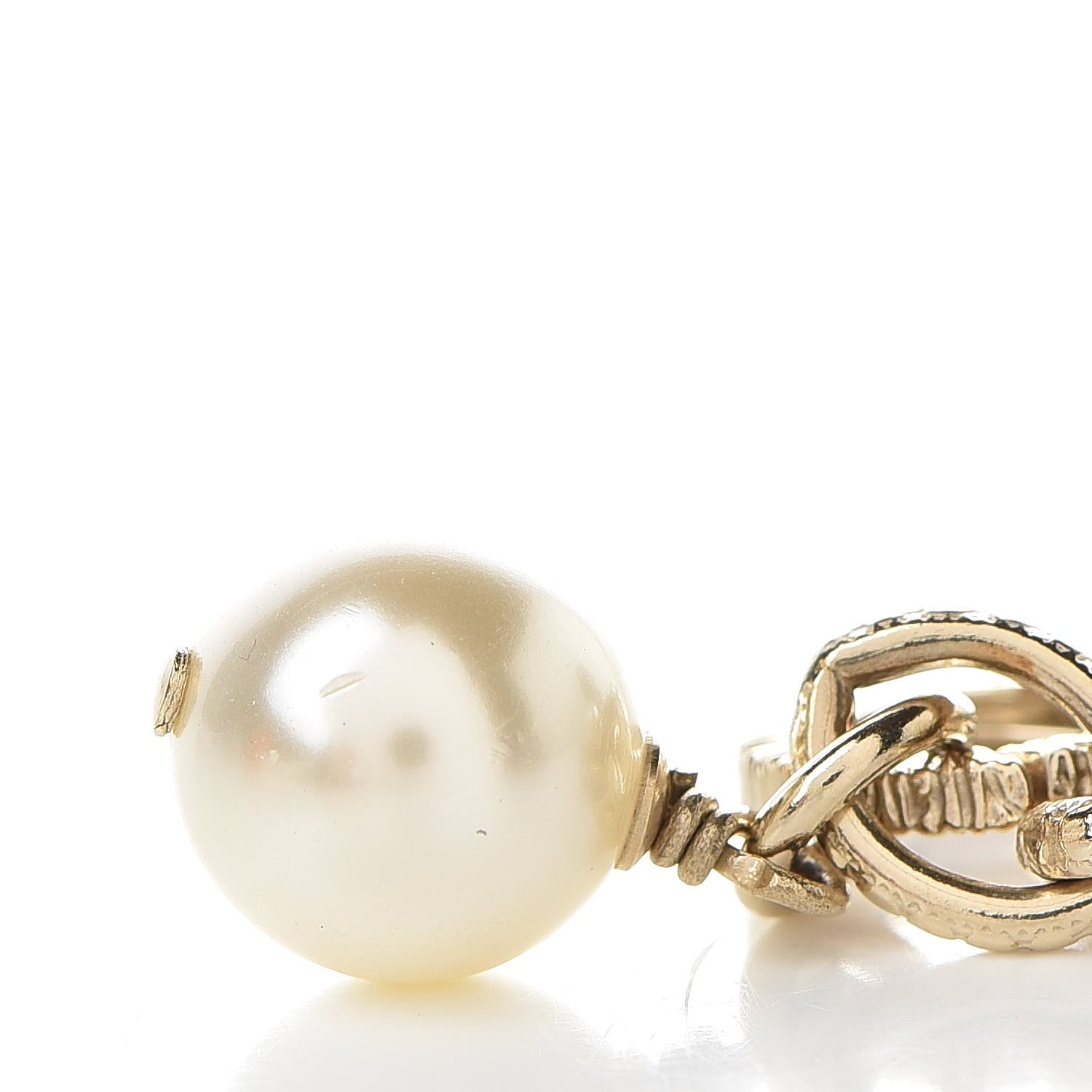 Chanel Crystal Pearl CC Bracelet Gold 6 of 7
