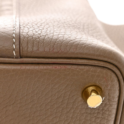 Hermes Taurillon Clemence Picotin Lock 18 PM Etoupe 11 of 11