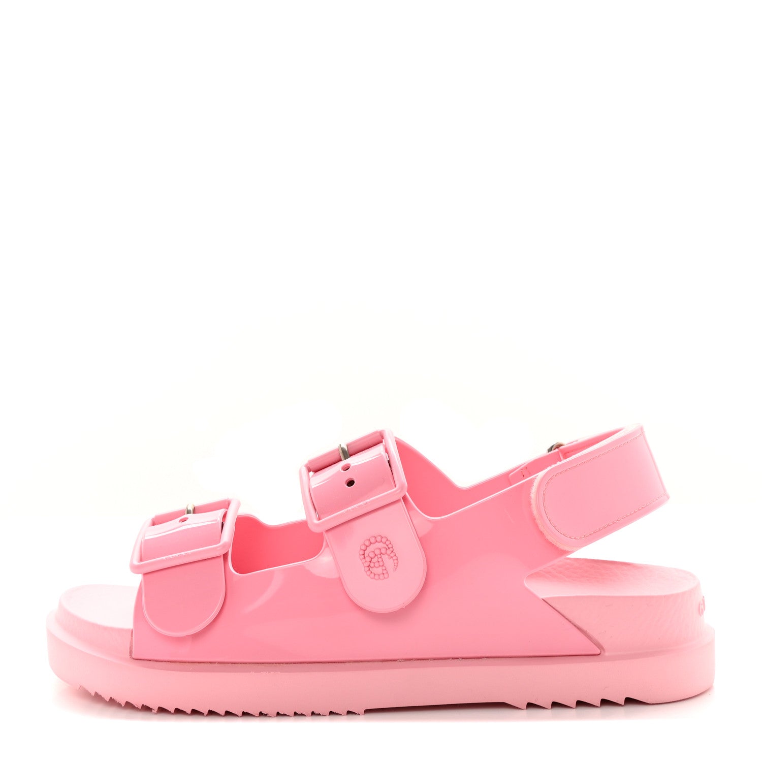 Gucci Rubber Mini Double G Womens Isla Dad Sandals 37 Wild Rose 1 of 11
