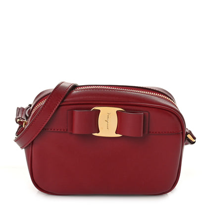 Salvatore Ferragamo Calfskin Vara Bow Camera Bag Carmine 1 of 8
