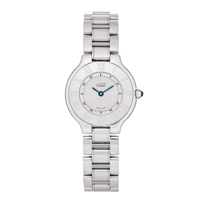 Cartier Stainless Steel 28mm Must De 21 Quartz Watch 1 of 5