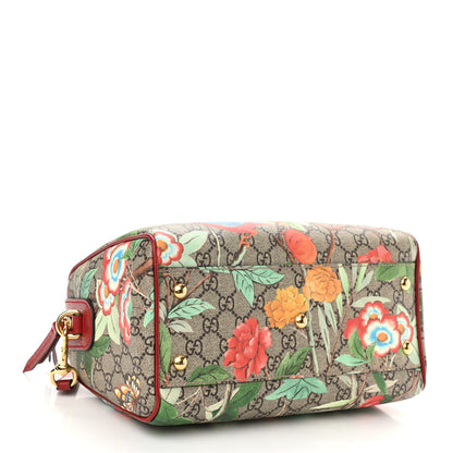 Gucci GG Supreme Monogram Tian Small Boston Beige Multicolor Red 4 of 12