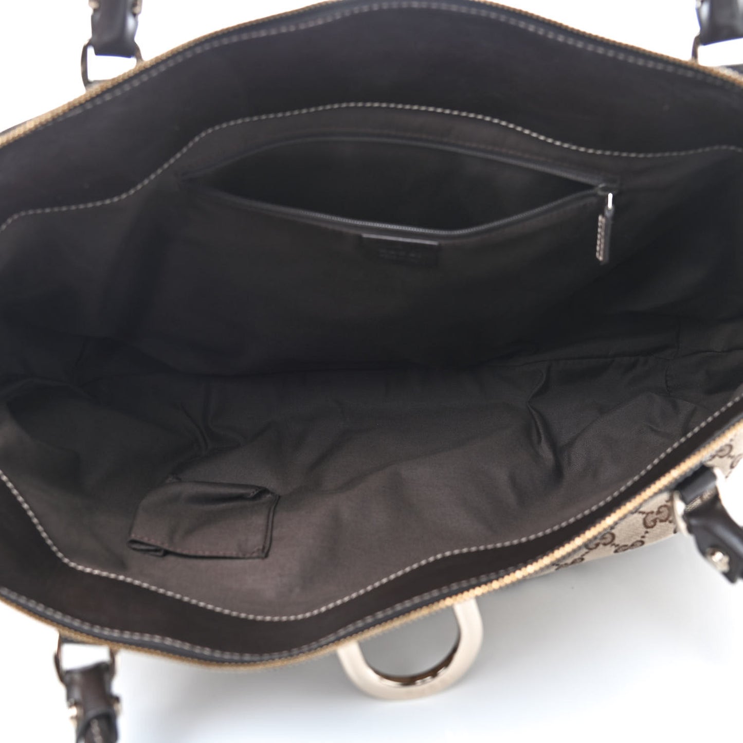 Monogram D Gold Tote Dark Brown