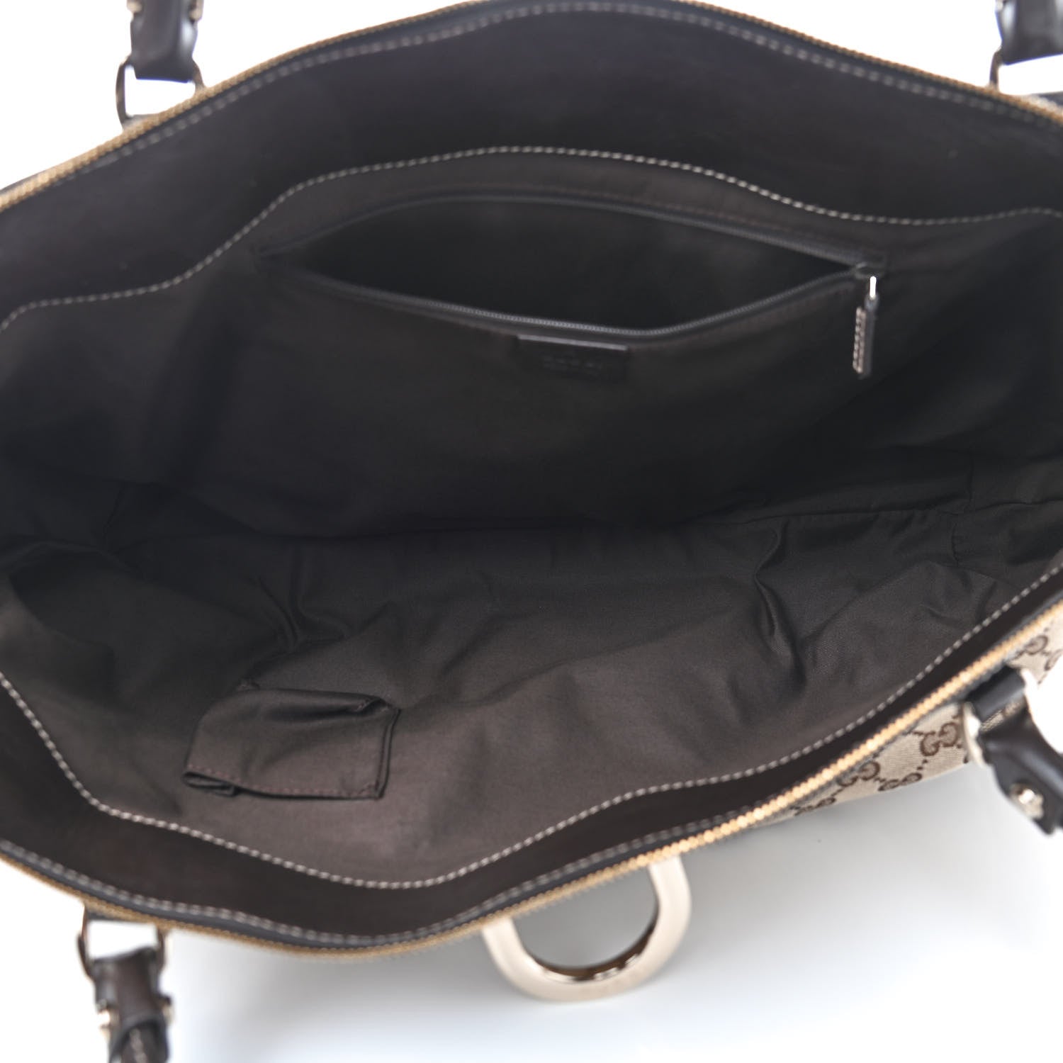 Gucci Monogram D Gold Tote Dark Brown 4 of 8