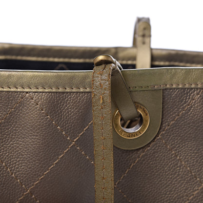 Chanel Grained Calfskin Large Shopping Fever Tote Gold 16 of 16