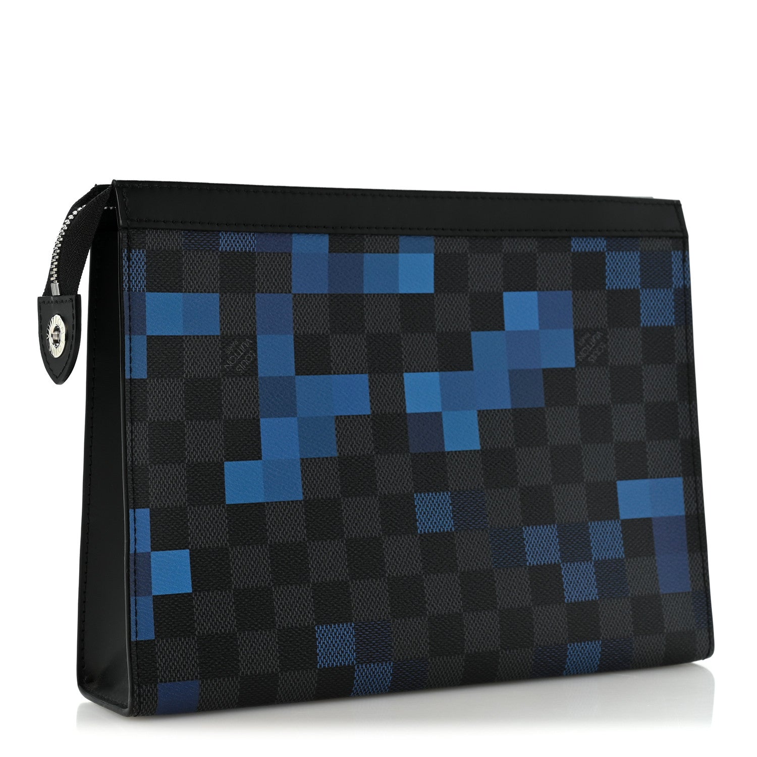 Louis Vuitton Damier Graphite Pixel Pochette Voyage MM Blue 3 of 8