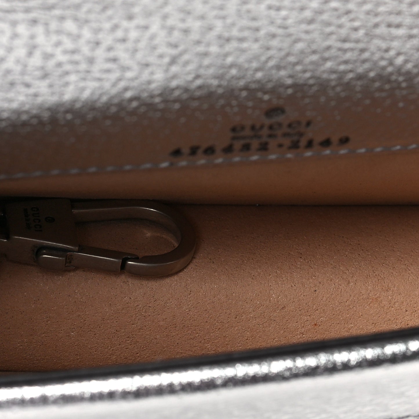 Metallic Calfskin Super Mini Dionysus Shoulder Bag Silver
