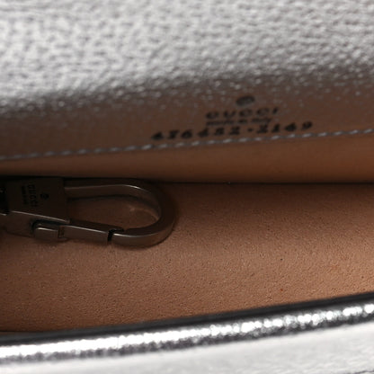 Gucci Metallic Calfskin Super Mini Dionysus Shoulder Bag Silver 4 of 6