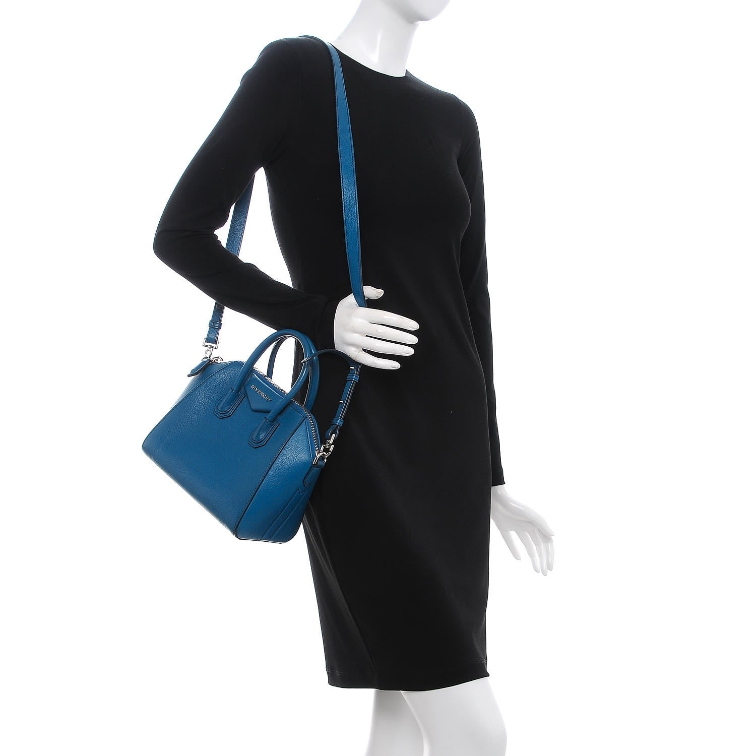 Givenchy Sugar Goatskin Mini Antigona Electric Blue 2 of 15