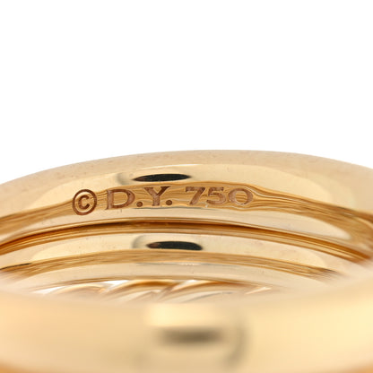 David Yurman 18K Yellow Gold Diamond Mercer Multi Row Ring 54 6.75 4 of 5