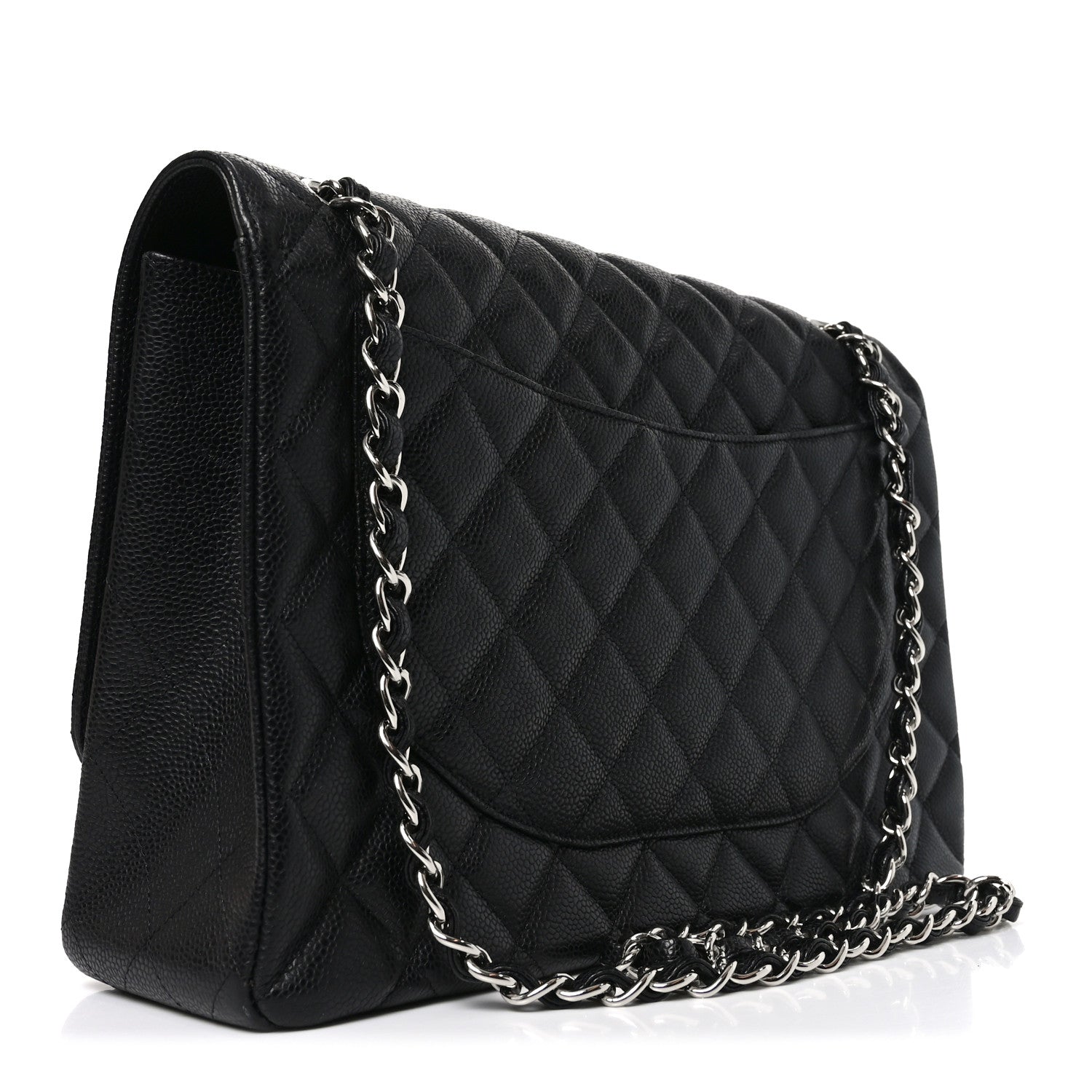 Chanel Caviar Quilted Maxi Single Flap Black 3 of 10