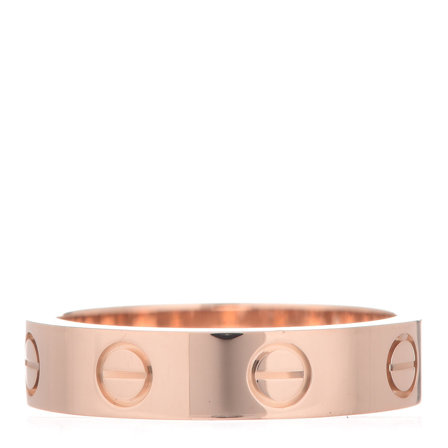 Cartier 18K Pink Gold Diamond 4mm LOVE Ring 49 4.75 3 of 6