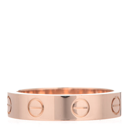 Cartier 18K Pink Gold Diamond 4mm LOVE Ring 49 4.75 3 of 6
