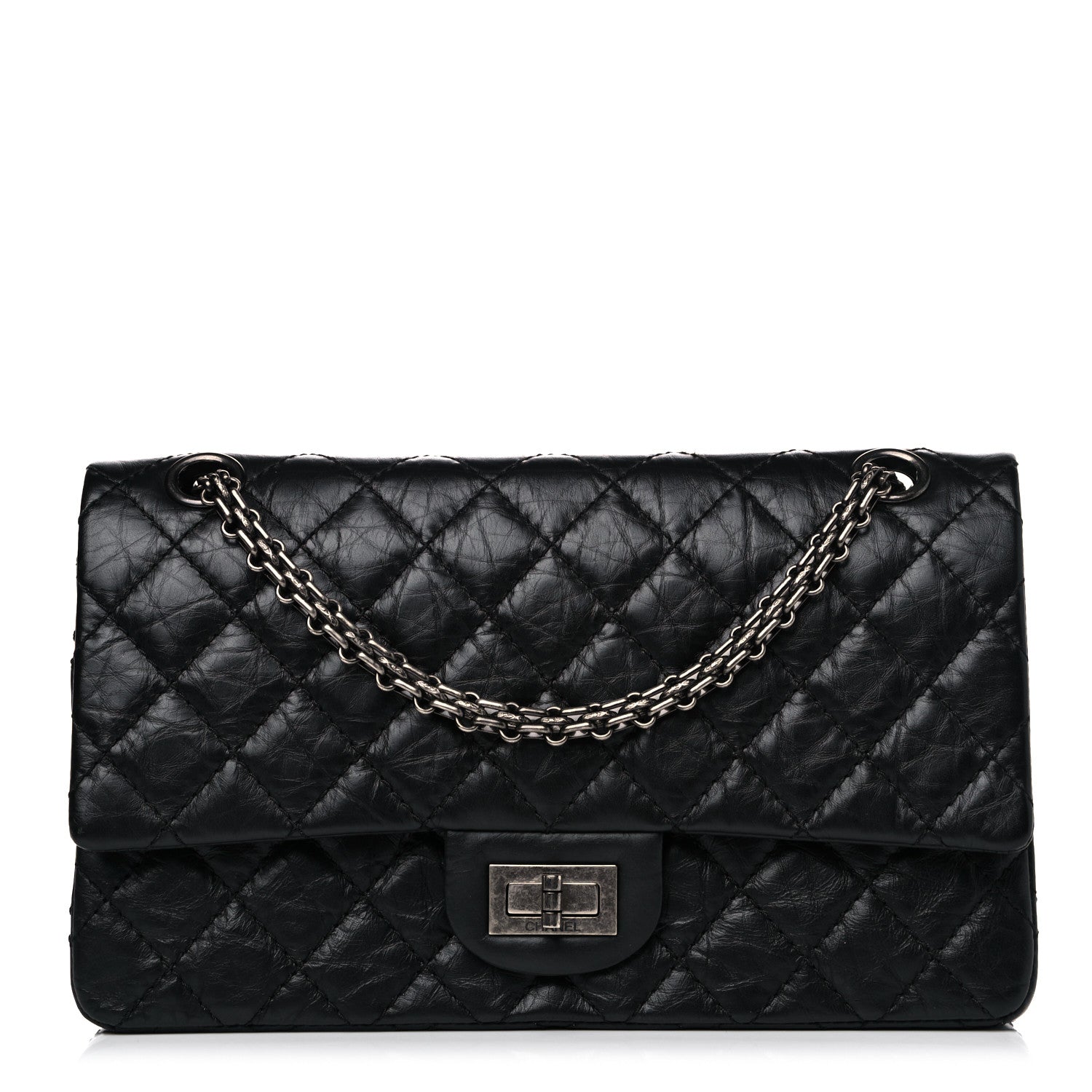 Chanel Aged Calfskin Quilted 2.55 Reissue 225 Flap Black 1 of 16