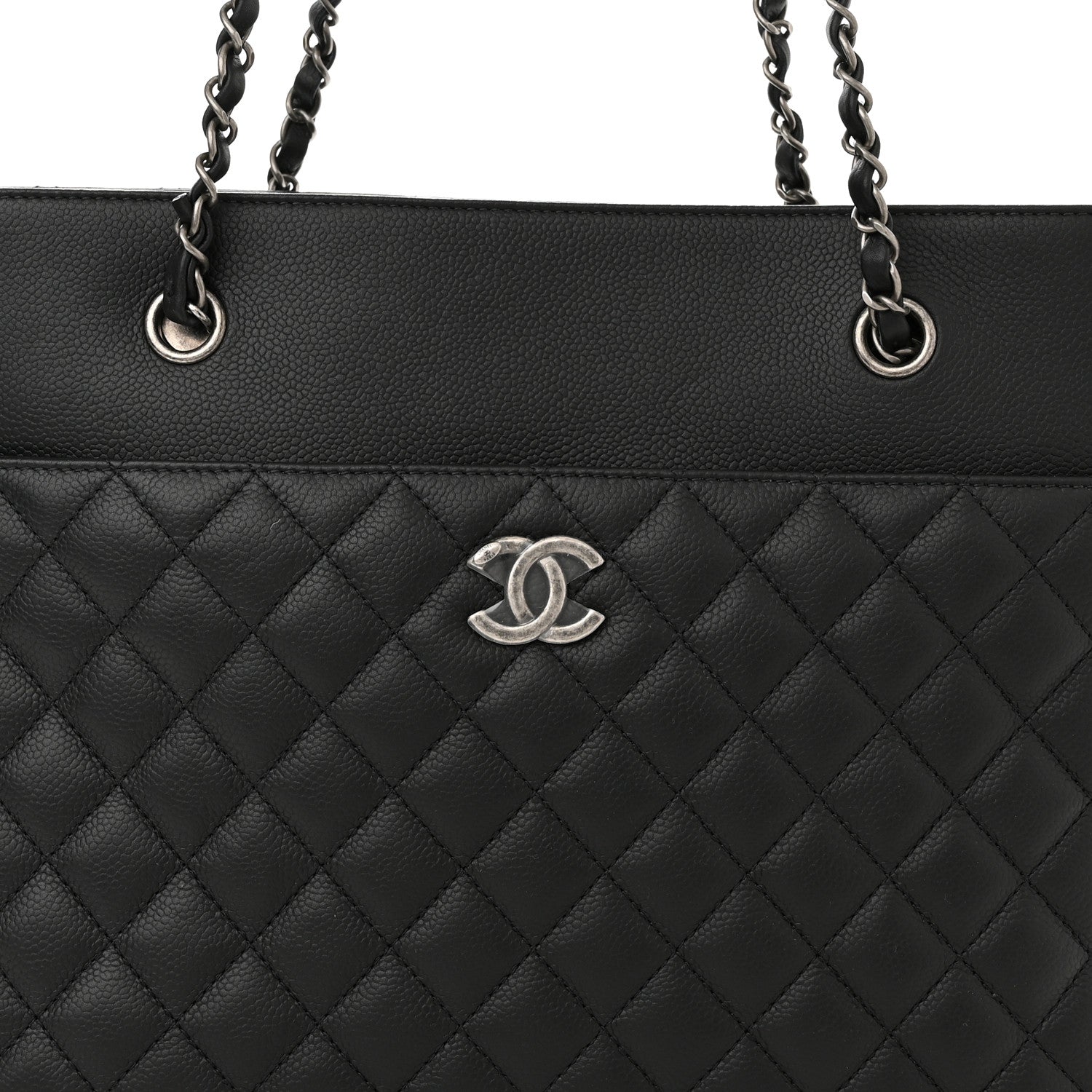 Chanel Caviar Quilted Urban Companion Shopping Tote Black 8 of 10