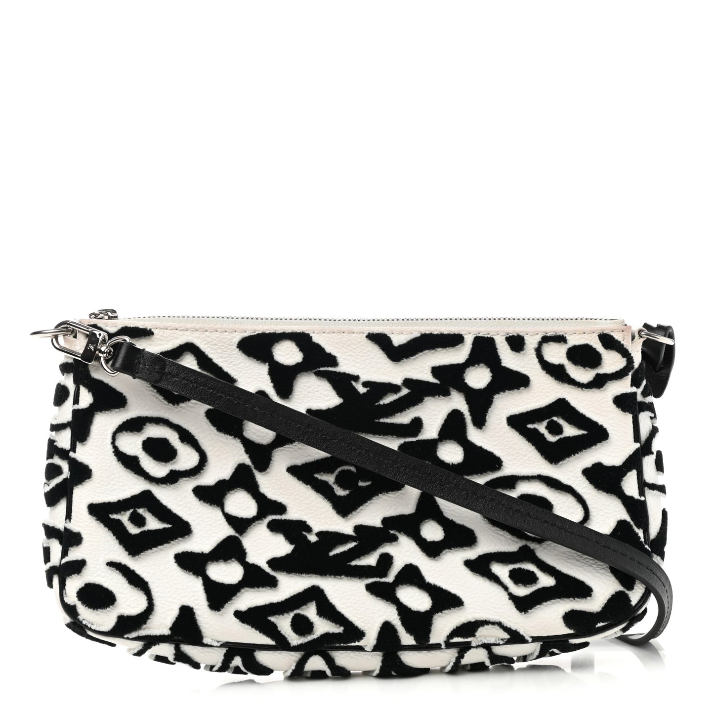 X UF Tufted Monogram Pochette Accessories White Black