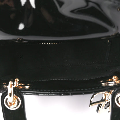 Christian Dior Patent Cannage Mini Lady Dior Black 5 of 10