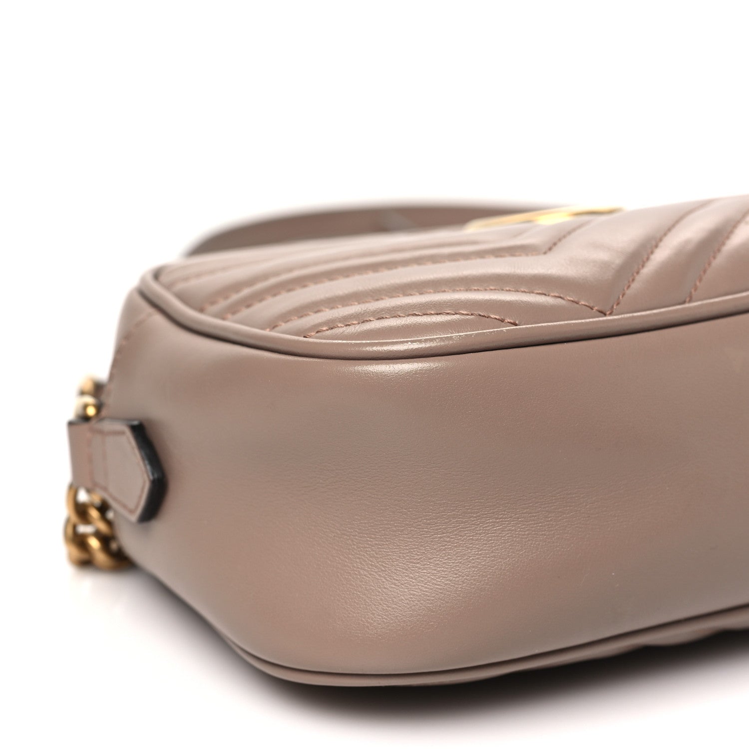 Gucci Calfskin Matelasse Small GG Marmont Chain Shoulder Bag Porcelain Rose 8 of 10