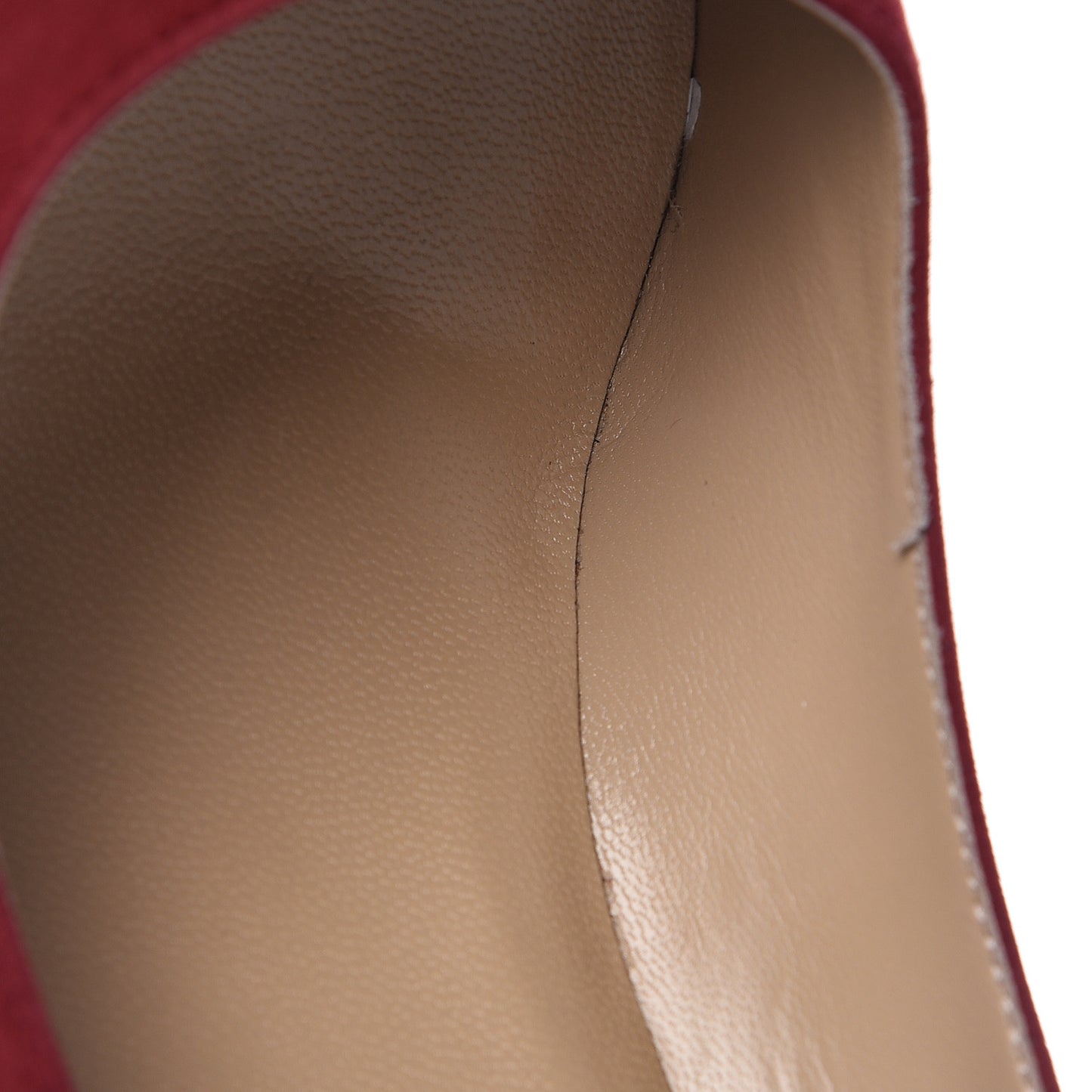 Suede Rockstud Cap Toe Platform Pumps 40 Red Gold