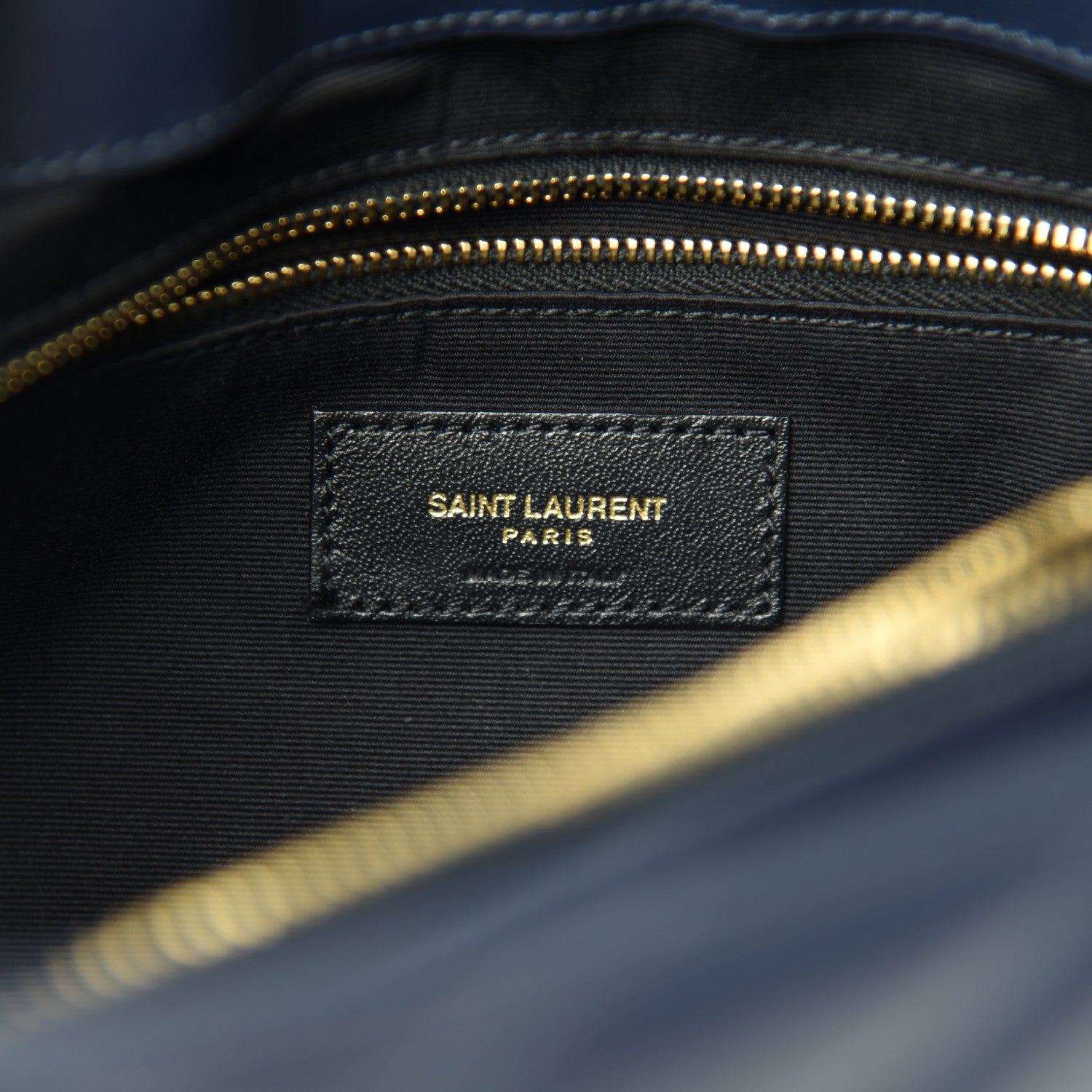 Saint Laurent Calfskin Y Quilted Monogram Medium Loulou Chain Satchel Medium Blue 6 of 11