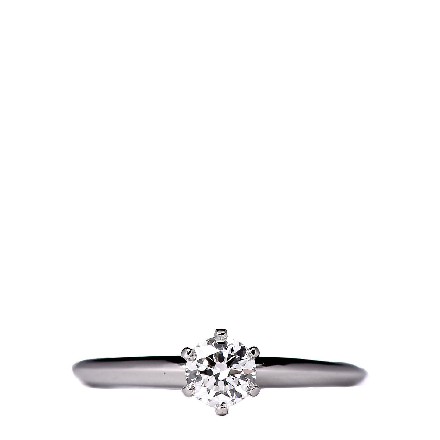 Platinum Diamond .40ct Solitaire Engagement Ring 53 6.25