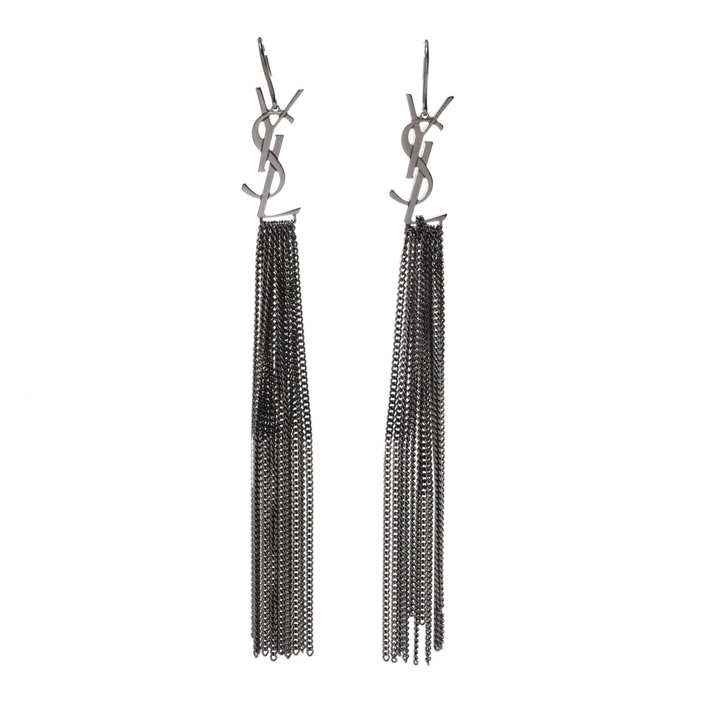 Brass Monogram Chain Earrings