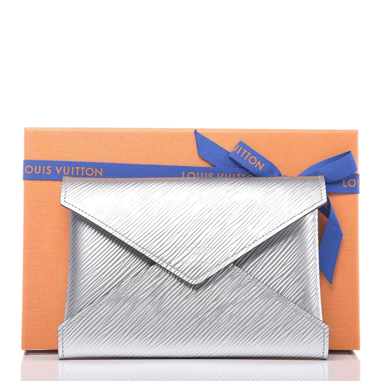 Metallic Epi Medium Kirigami Pochette Insert Silver