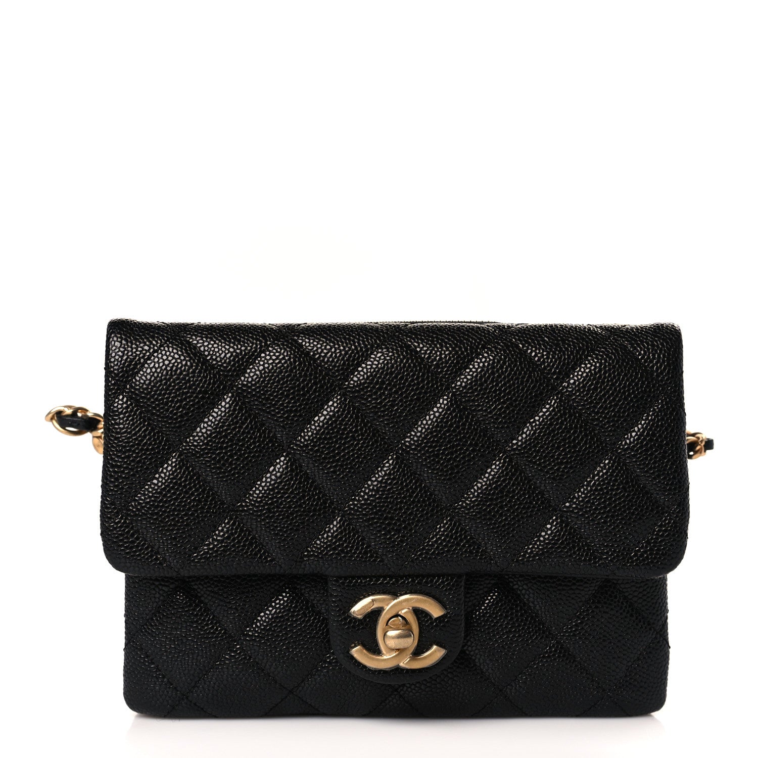 Chanel Shiny Caviar Pick Me Up Flap Belt Bag Black 2 of 9