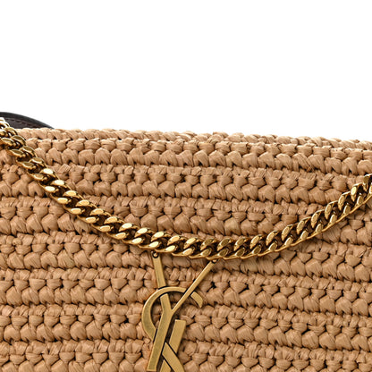 Saint Laurent Raffia Monogram Tassel Kate 99 Dark Nude 8 of 12