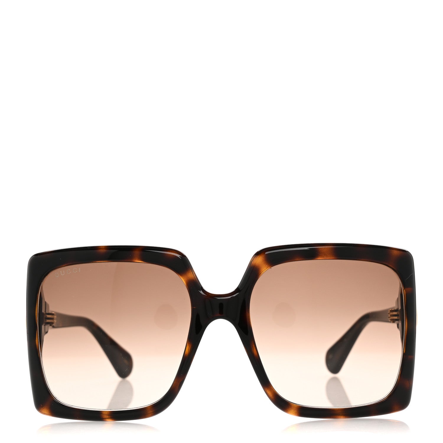 Gucci Acetate Square Frame Sunglasses GG0876S Tortoise 2 of 8
