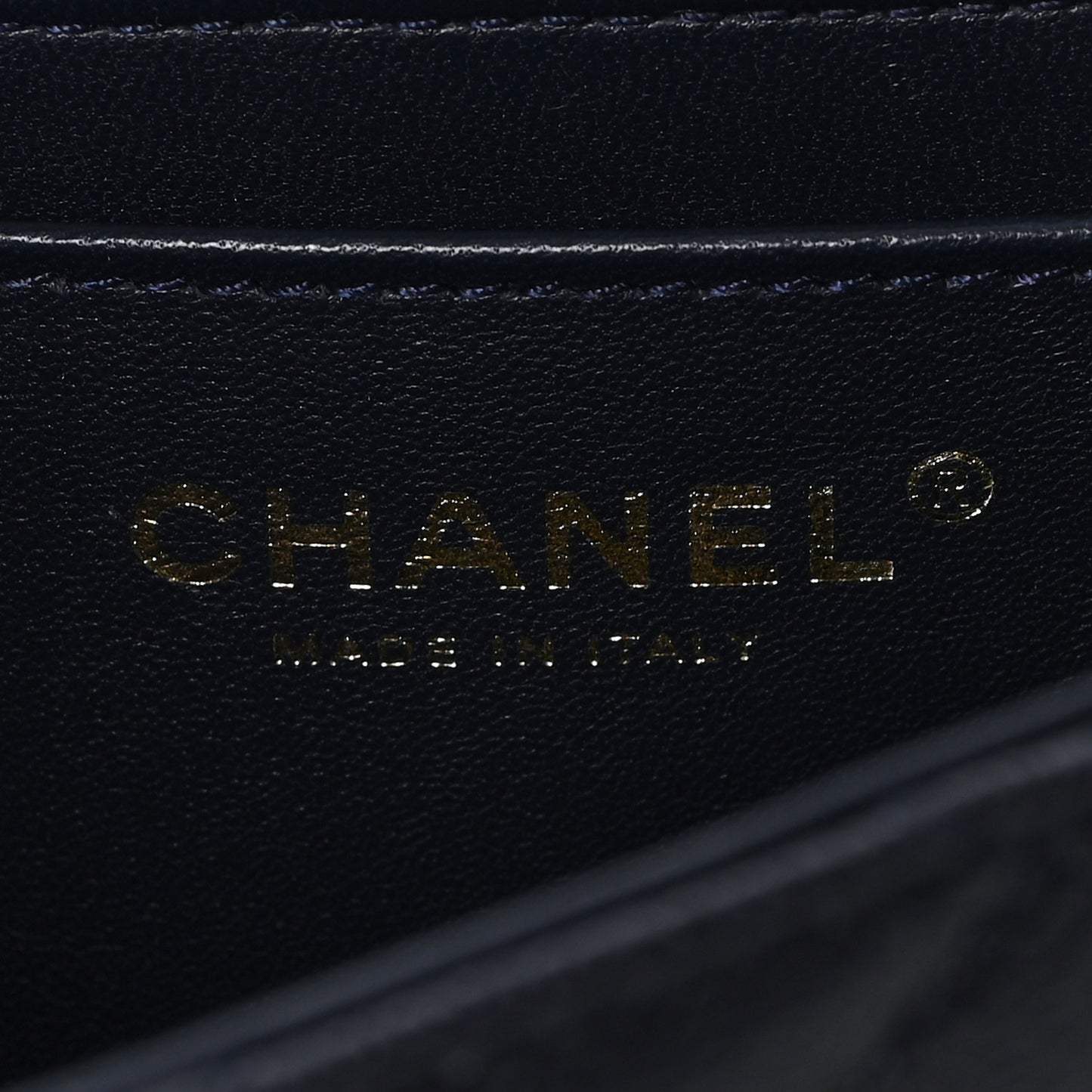 Caviar Quilted Small Handy CC Flap Navy