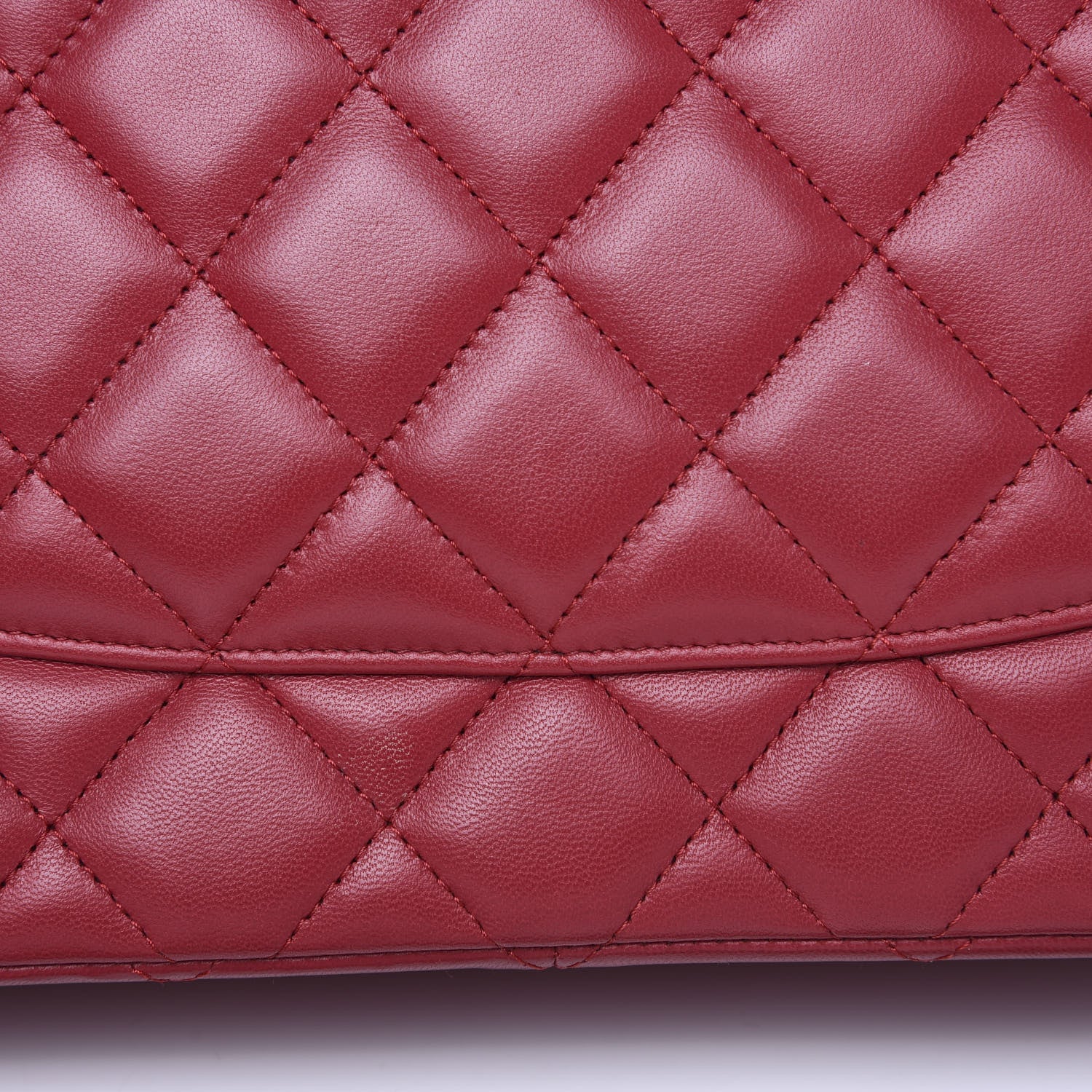 Chanel Lambskin Quilted Jumbo Double Flap Red 9 of 11