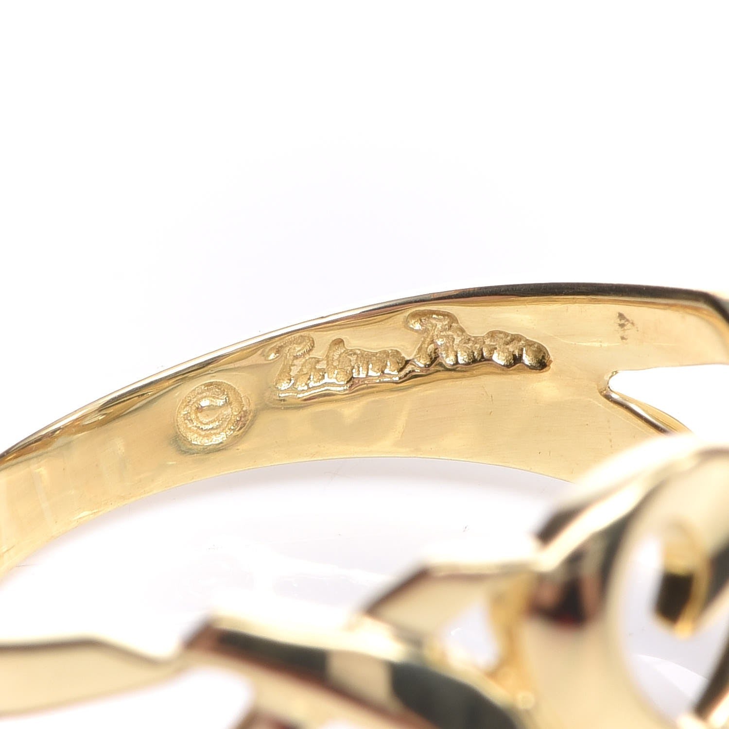 Tiffany 18K Yellow Gold Paloma Picasso Loving Heart Ring 52 6 7 of 7