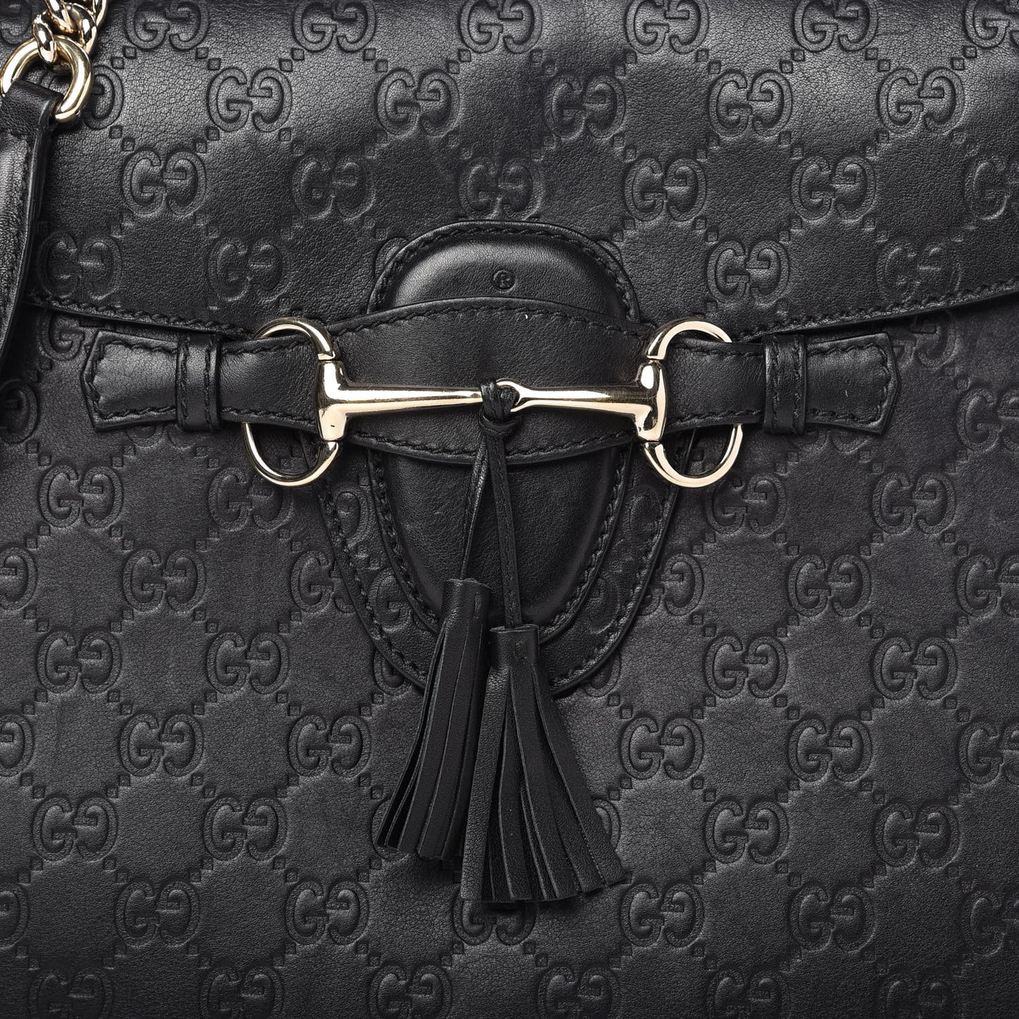 Guccissima Large Emily Chain Shoulder Bag Black