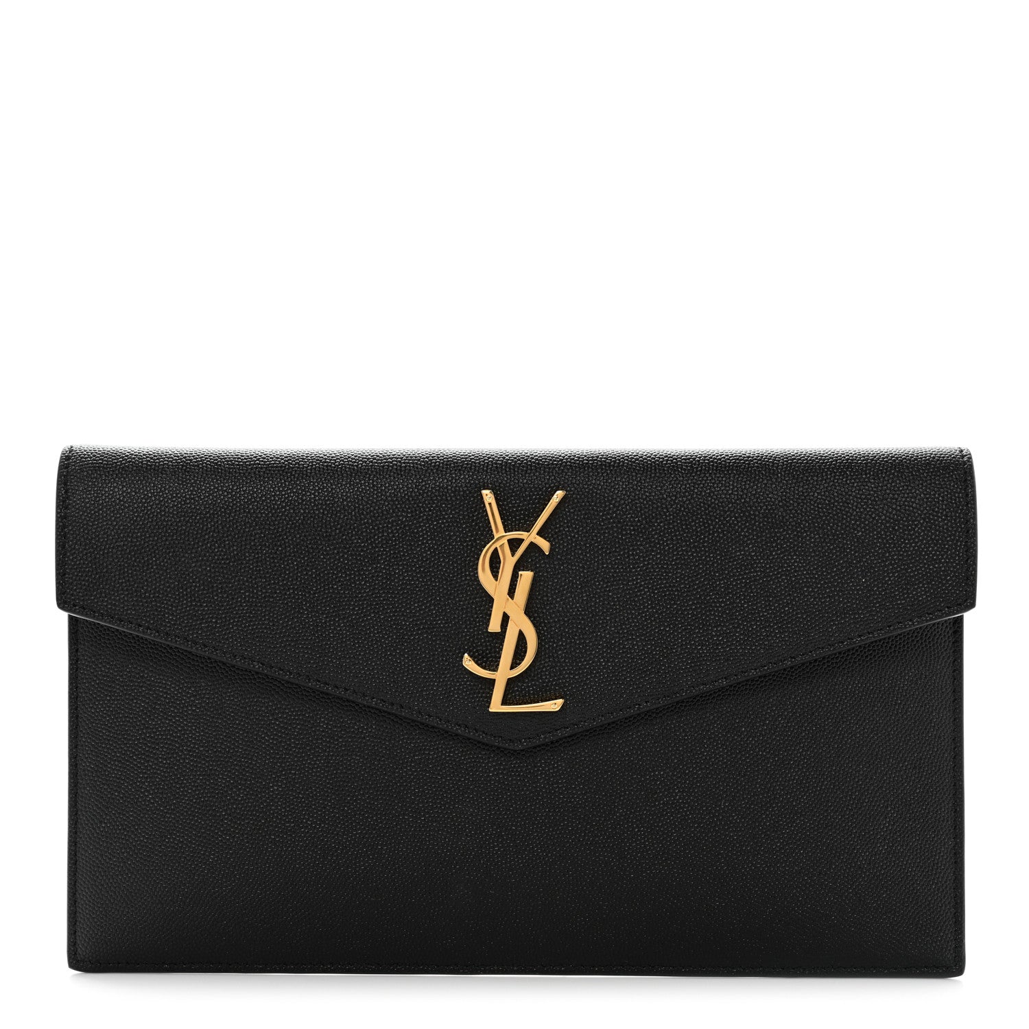Saint Laurent Grain De Poudre Uptown Pouch Black 1 of 10