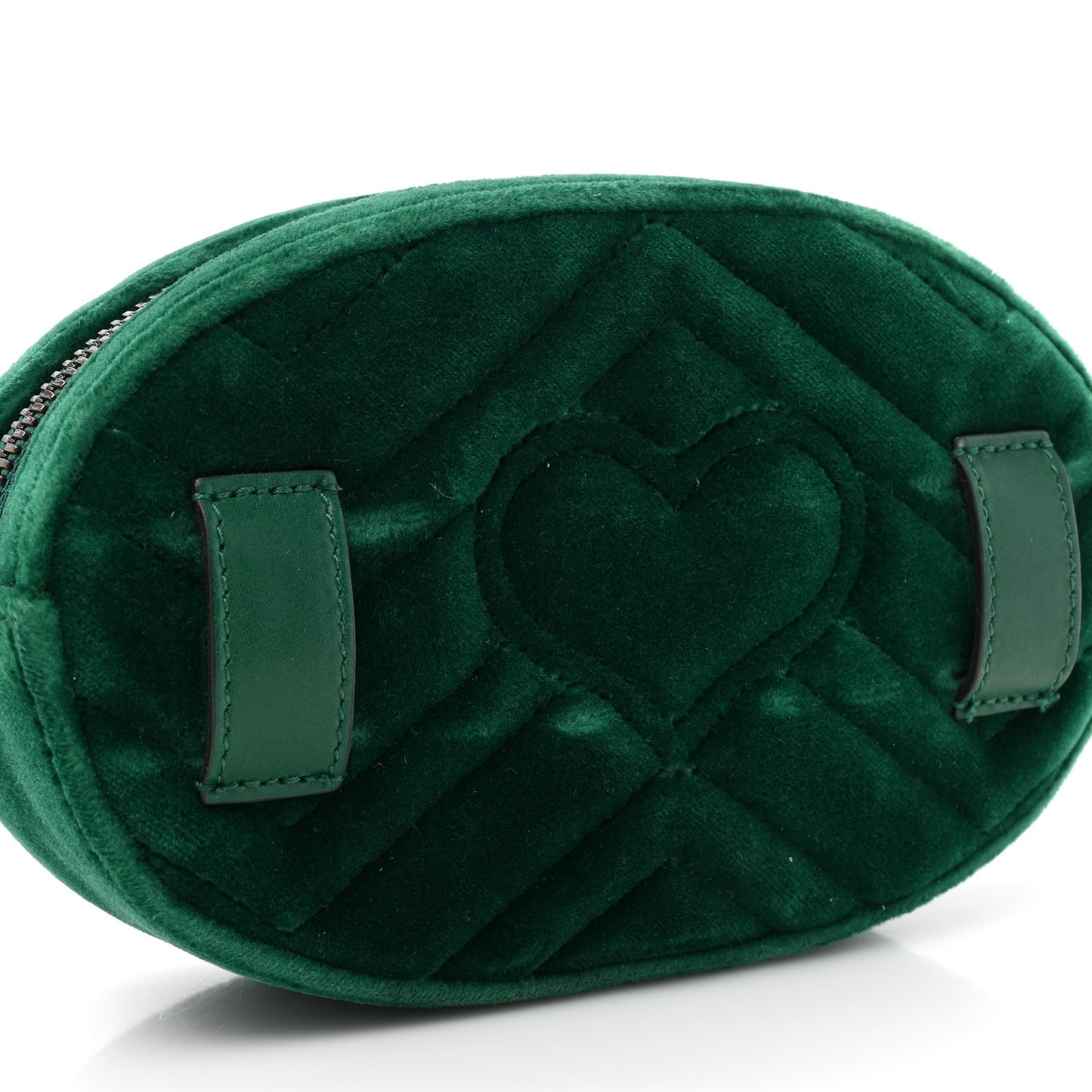 Velvet Matelasse GG Marmont Belt Bag 85 34 Green