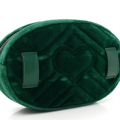 Gucci Velvet Matelasse GG Marmont Belt Bag 85 34 Green 13 of 13